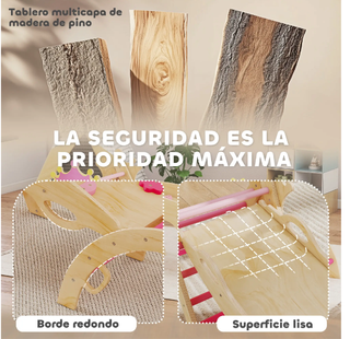 Triángulo Escalada Madera 8 en 1