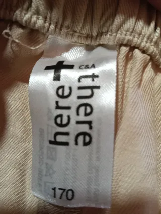 Pantalones anchos beige