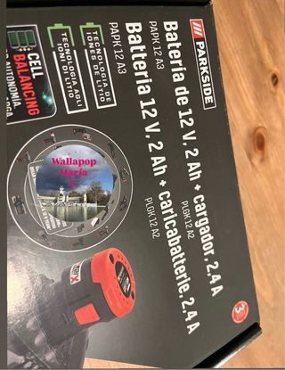 Bateria 12V y cargador 2.4A Parkside