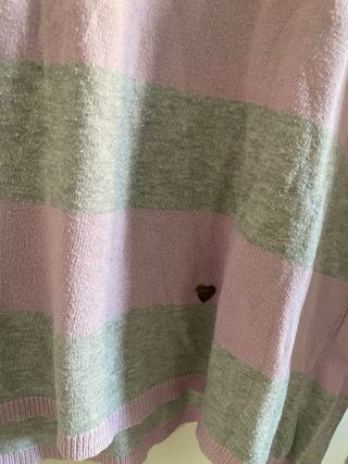 Jersey Brownie Rayas Rosa/Gris Talla S