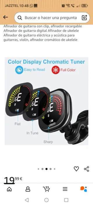 Nuevo sin estrenar Afinador Recargable Lekato WST-