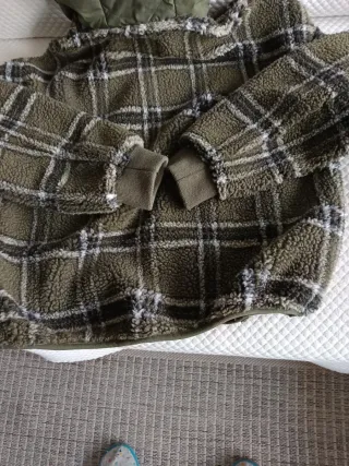 Sudadera Zara cuadros verde