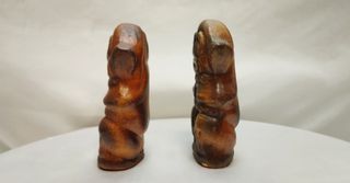 Statuette coppia ARTE TRIBALE CUBANA in terracotta