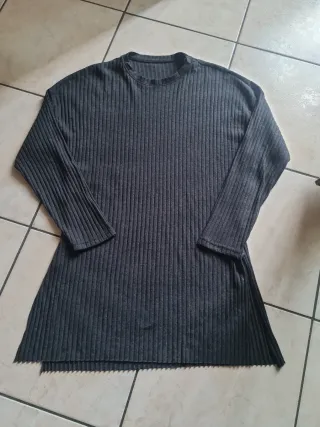 Maglia lunga donna grigia