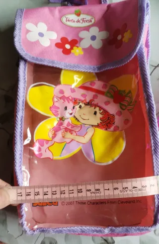 Mochila infantil transparente Tarta de Fresa