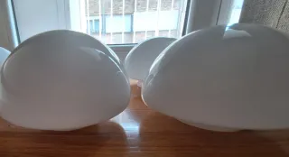 Pareja tulipas cristal opalina semiglobo