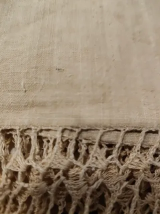 Set 2 pezzi tovaglia + asciugamano vintage