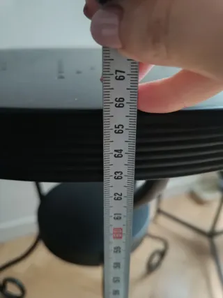 Mesa auxiliar redonda IKEA negra