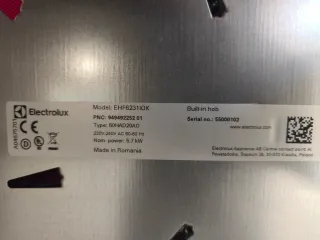 Placa Vitrocerámica Electrolux 3 Zonas