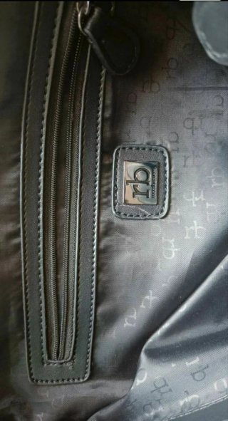 Borsa Roccobarocco in pelle nera pitonato