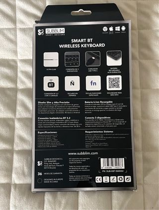 Teclado Inalámbrico Bluetooth SUBBLIM SMART BT