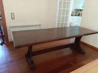 Mesa de comedor antigua madera maciza