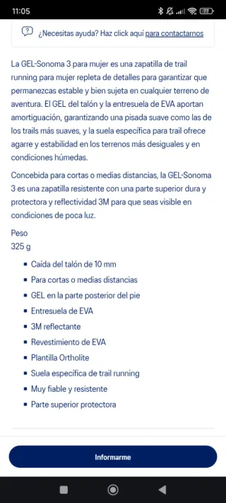 Zapatillas running mujer