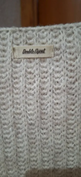 2 jerseys punto beige/blanco talla única