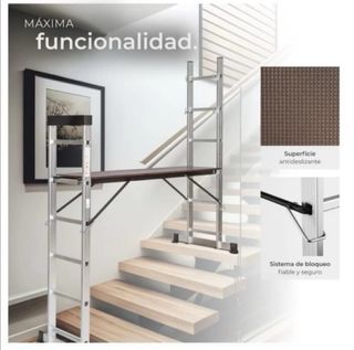 Andamio Aluminio Multifunción 3 en 1 TecTake