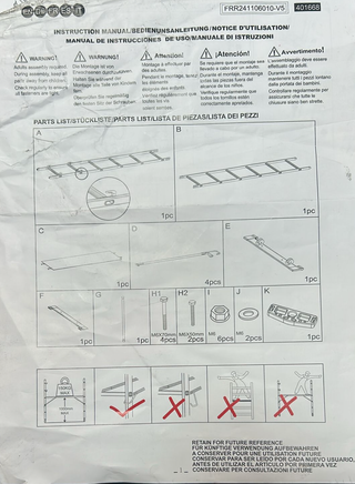 Andamio Aluminio Multifunción 3 en 1 TecTake