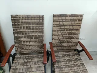 Tumbonas ratán con ruedas