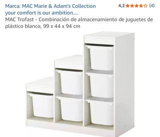 Mueble Almacenamiento Juguetes Blanco