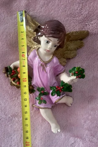 3 Figuras de ángeles decorativas vintage