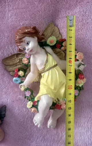 3 Figuras de ángeles decorativas vintage