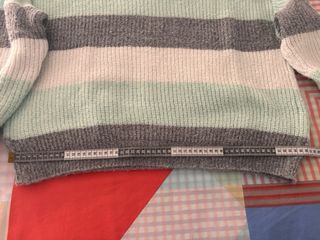 Jersey rayas verde, gris y blanco