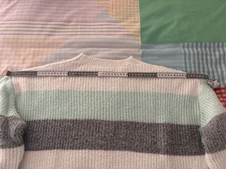 Jersey rayas verde, gris y blanco