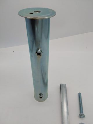 HOME Tubo per Base Ombrellone, Zincato, Diametro 55 mm