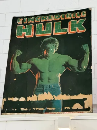 Manifesto Hulk Anni 80 Cartonato Vintage