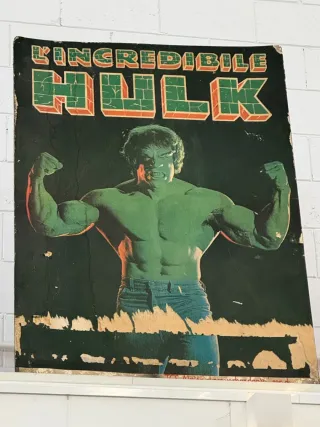 Manifesto Hulk Anni 80 Cartonato Vintage
