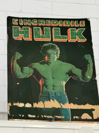 Manifesto Hulk Anni 80 Cartonato Vintage