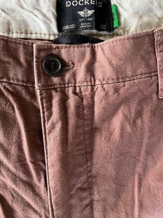 Pantalones Chinos Dokkers Rosa Talla 33