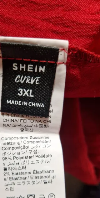 Vestito donna curvy rosso XXXL