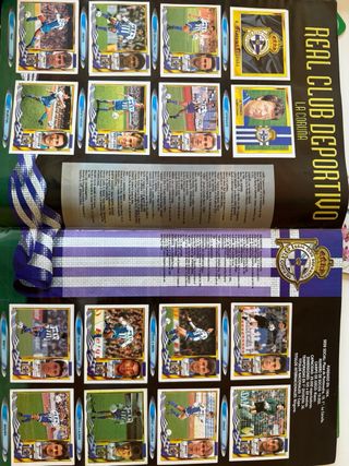 Álbum Liga 95-96 con cromos pegados