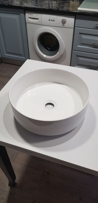 Lavabo Cerámico Redondo 37x37x12
