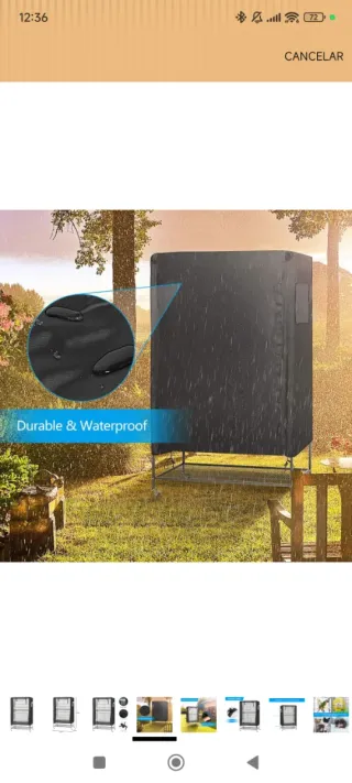 Funda protectora jaula pájaros negra