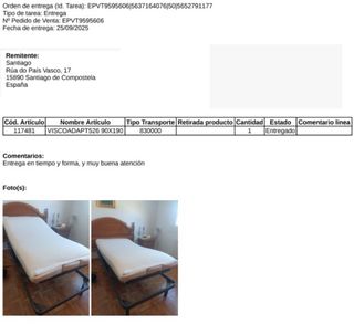 Pack colchón/somier eléc (5 meses+ garantía+fact