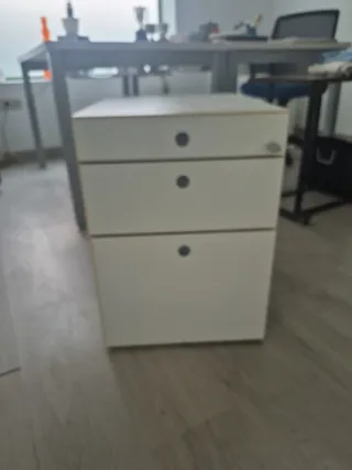Archivador de oficina blanco Cajonera con ruedas