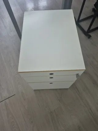 Archivador de oficina blanco Cajonera con ruedas