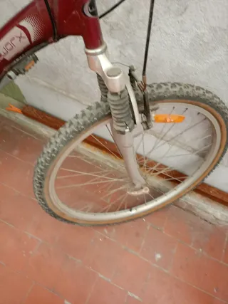 Bicicleta de montaña roja