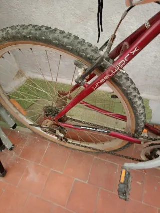 Bicicleta de montaña roja