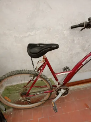 Bicicleta de montaña roja