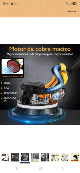 Lijadora de pared extensible