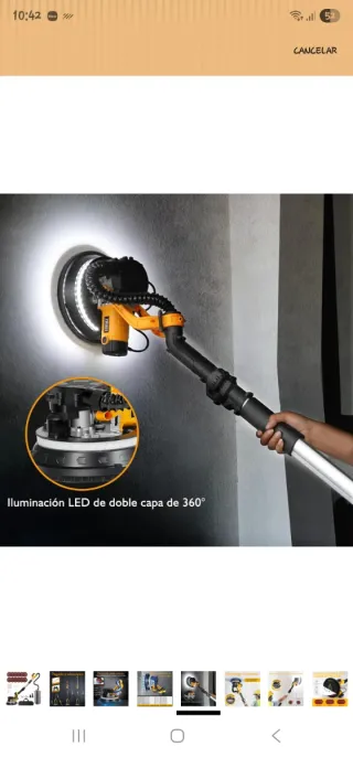 Lijadora de pared extensible