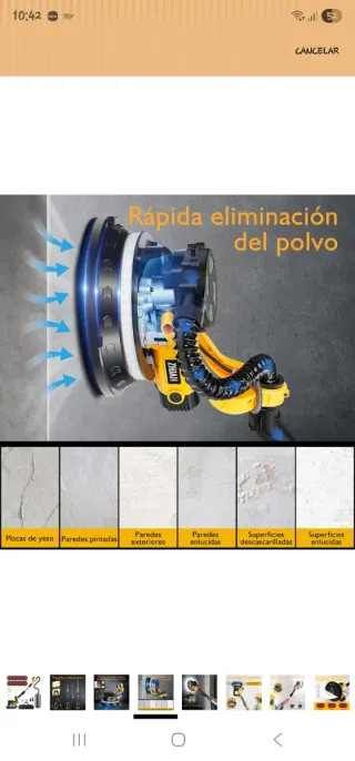 Lijadora de pared extensible