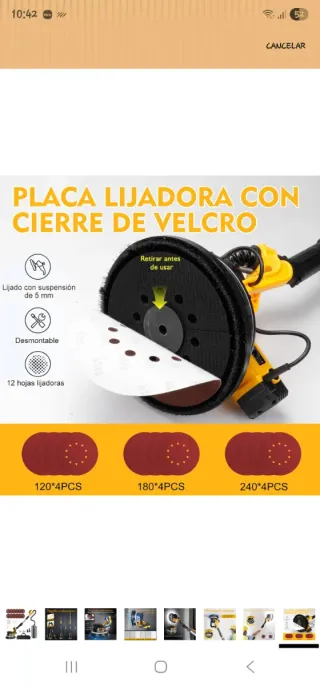 Lijadora de pared extensible