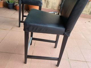 Sgabello IKEA Pelle Nera