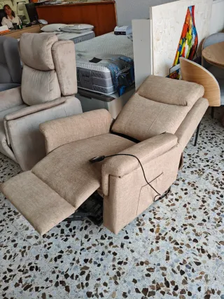 Sillón relax 2 motores Powerlift Beige