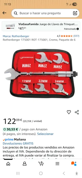 ROTHENBERGER SET DE LLAVES DINAMOMETRICAS