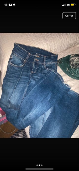 Pantalones campana tiro bajo