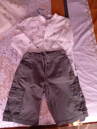 Camisa y pantalón corto niño 9-10 años